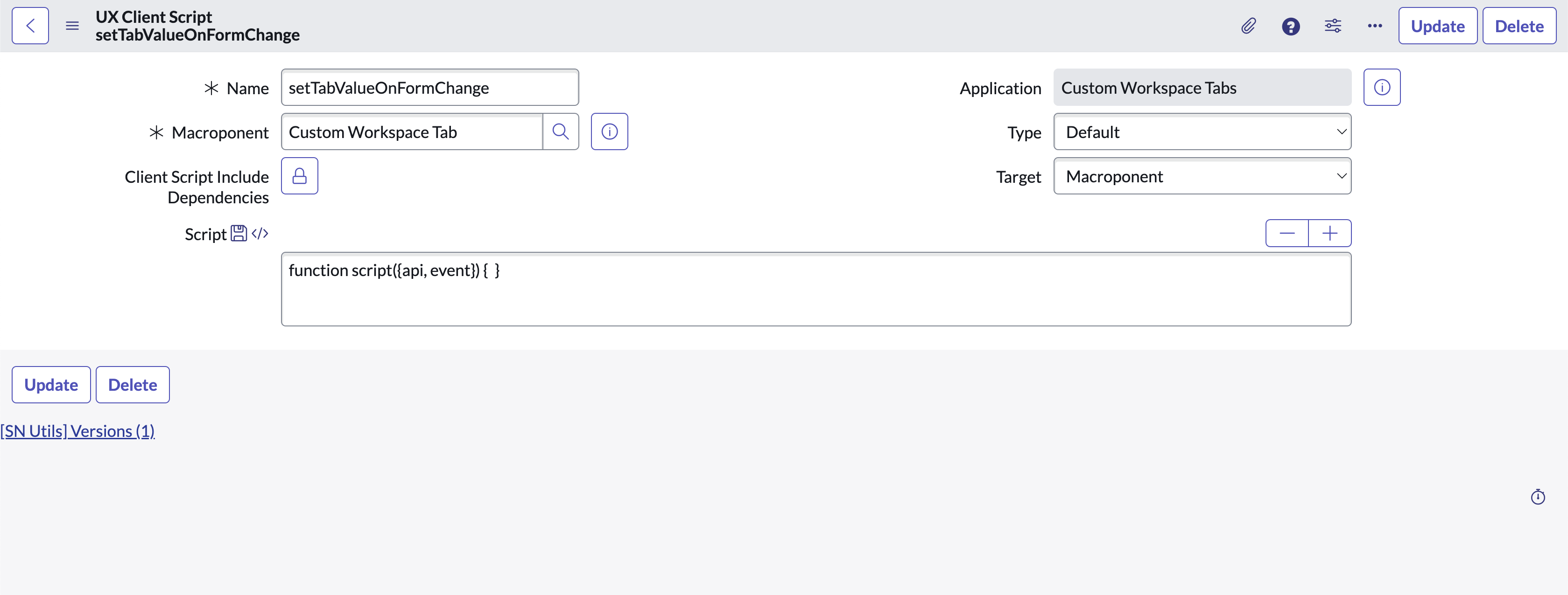 Create a UX Client Script