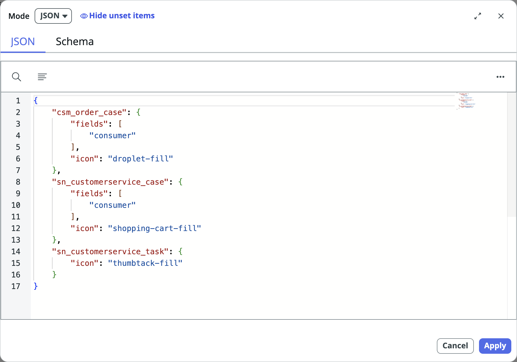 Configure the Settings Object